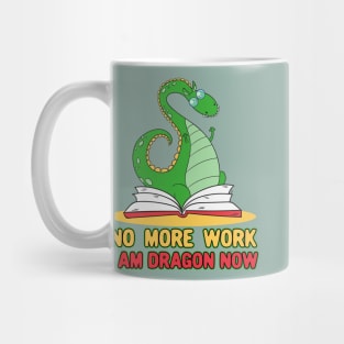 Funny book lovers gifts no book worm i am dragon book shirt Mug